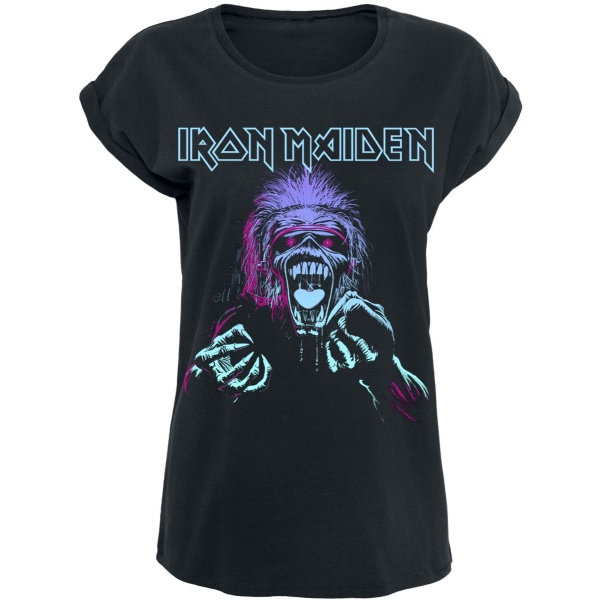 Iron Maiden Pastel Eddie Dámské tričko černá - RockTime.cz