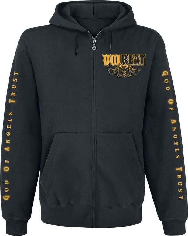 Volbeat God Of Angels Trust Mikina s kapucí na zip černá - RockTime.cz