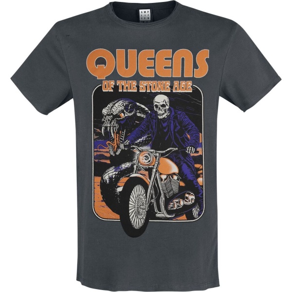 Queens Of The Stone Age Amplified Collection - Rider Tričko charcoal - RockTime.cz