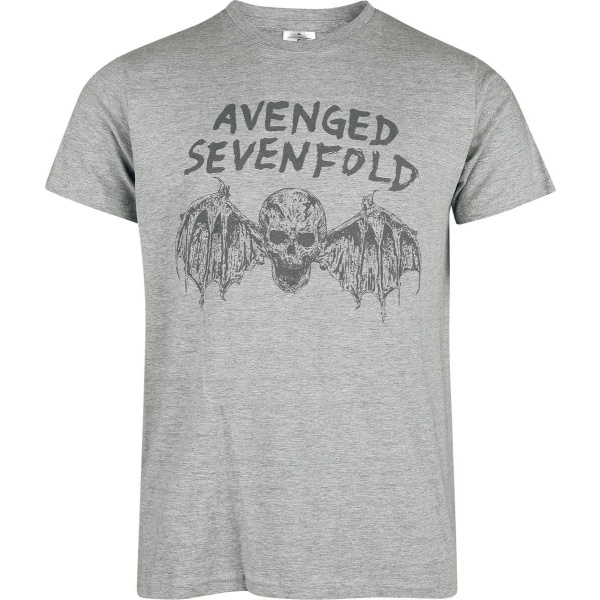 Avenged Sevenfold Scheleton Bat Tričko šedá - RockTime.cz