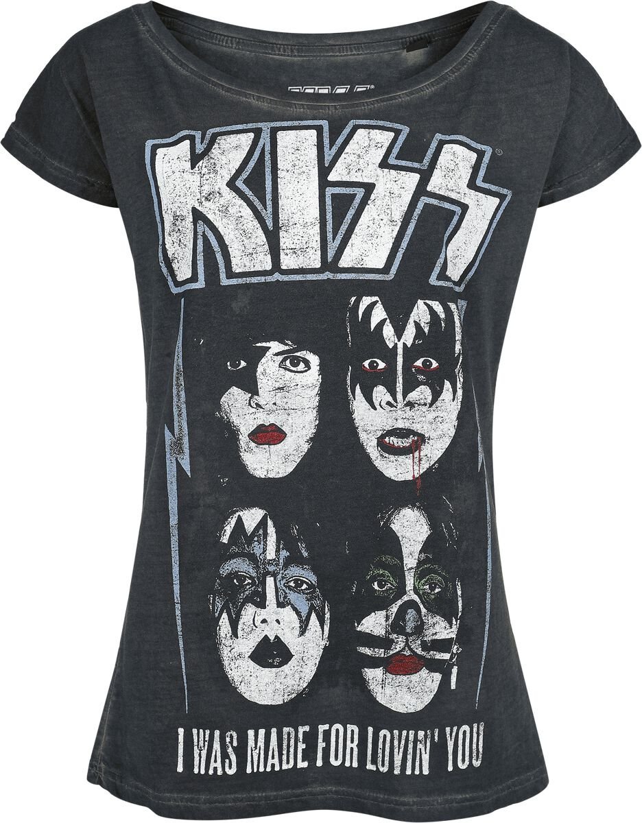 Kiss I Was Made For Lovin' You Dámské tričko tmavě šedá - RockTime.cz