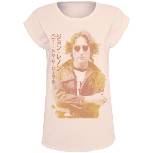 John Lennon Power To The People Dámské tričko světle růžová - RockTime.cz