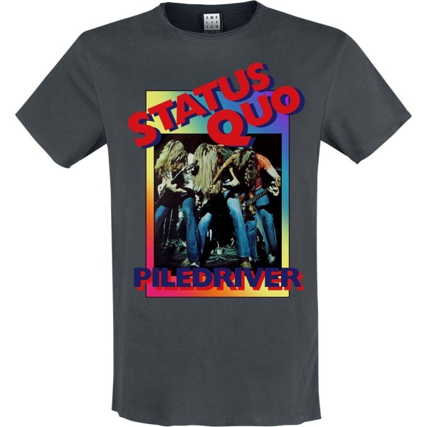 Status Quo Amplified Collection - Piledriver Tričko charcoal - RockTime.cz