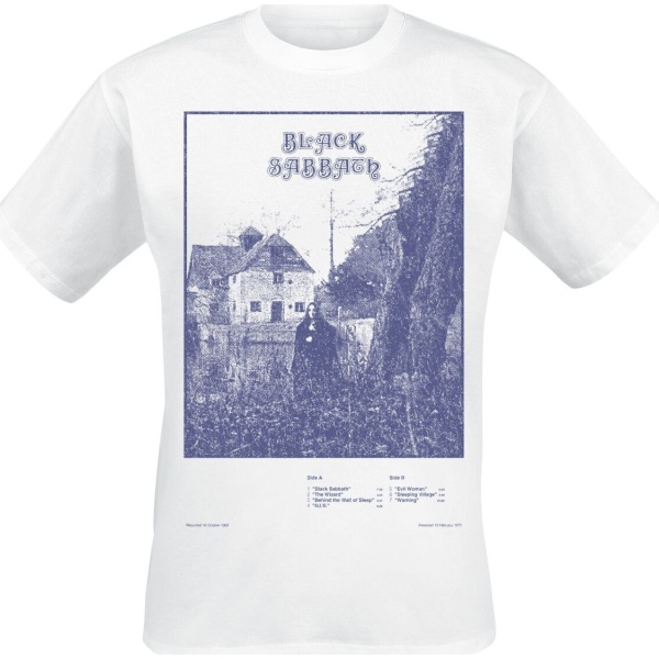 Black Sabbath Self Titled Tracklist Tričko bílá - RockTime.cz
