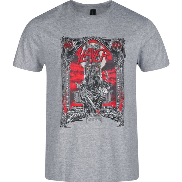Slayer Throne Crystal Tričko šedá - RockTime.cz