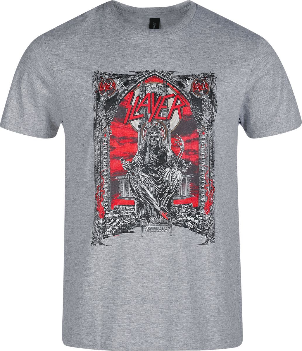 Slayer Throne Crystal Tričko šedá - RockTime.cz