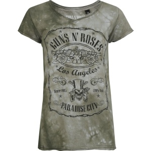 Guns N' Roses Paradise City Dámské tričko khaki - RockTime.cz