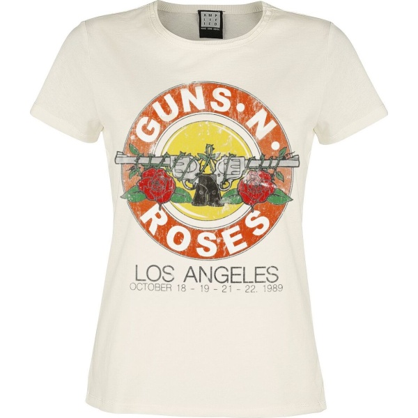 Guns N' Roses Amplified Collection - Vintage Bullet Dámské tričko šedobílá - RockTime.cz