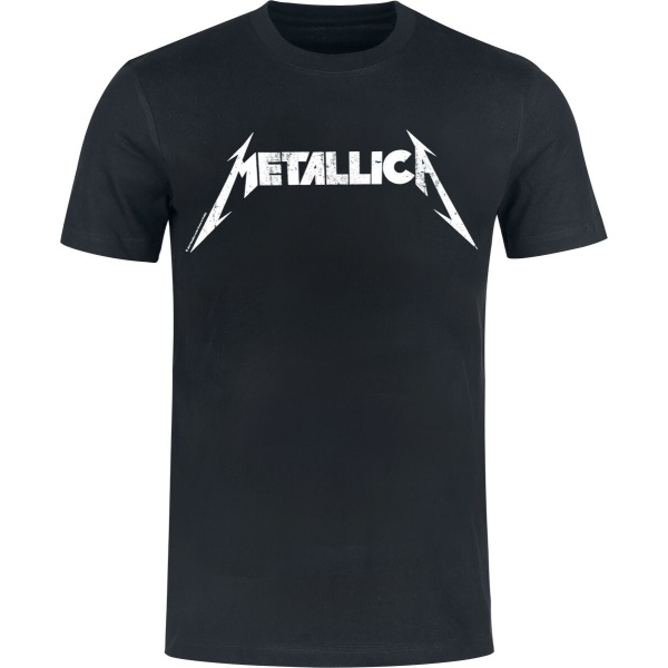 Metallica Textured Logo Heavyweight Tričko černá - RockTime.cz