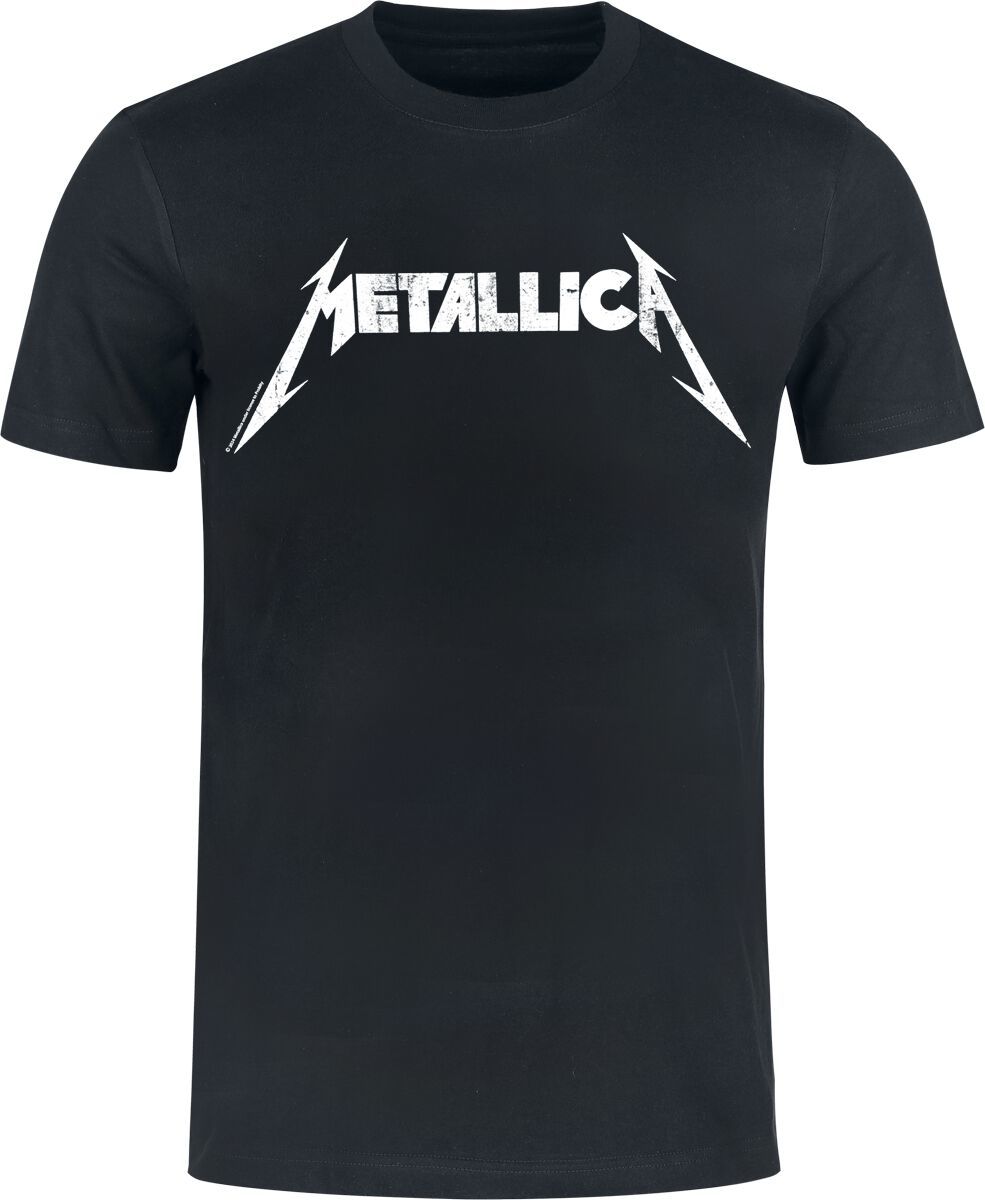 Metallica Textured Logo Heavyweight Tričko černá - RockTime.cz