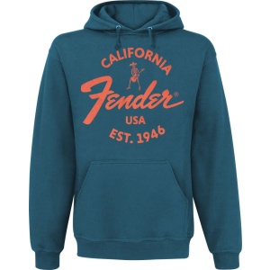 Fender Est. 1946 Mikina s kapucí tmavě modrá - RockTime.cz
