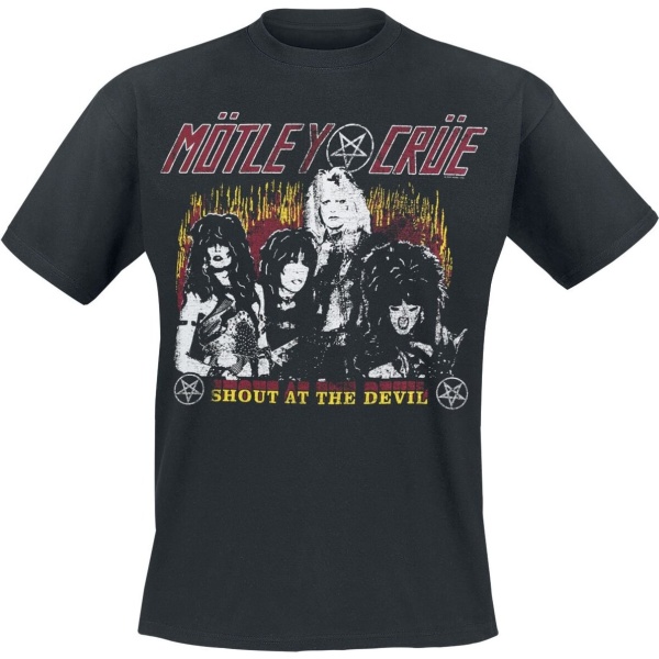 Mötley Crüe SATD Vintage Flame Tričko černá - RockTime.cz