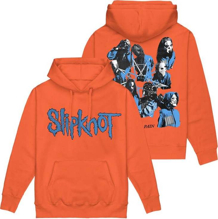 Slipknot Here Comes The Pain Mikina s kapucí oranžová - RockTime.cz