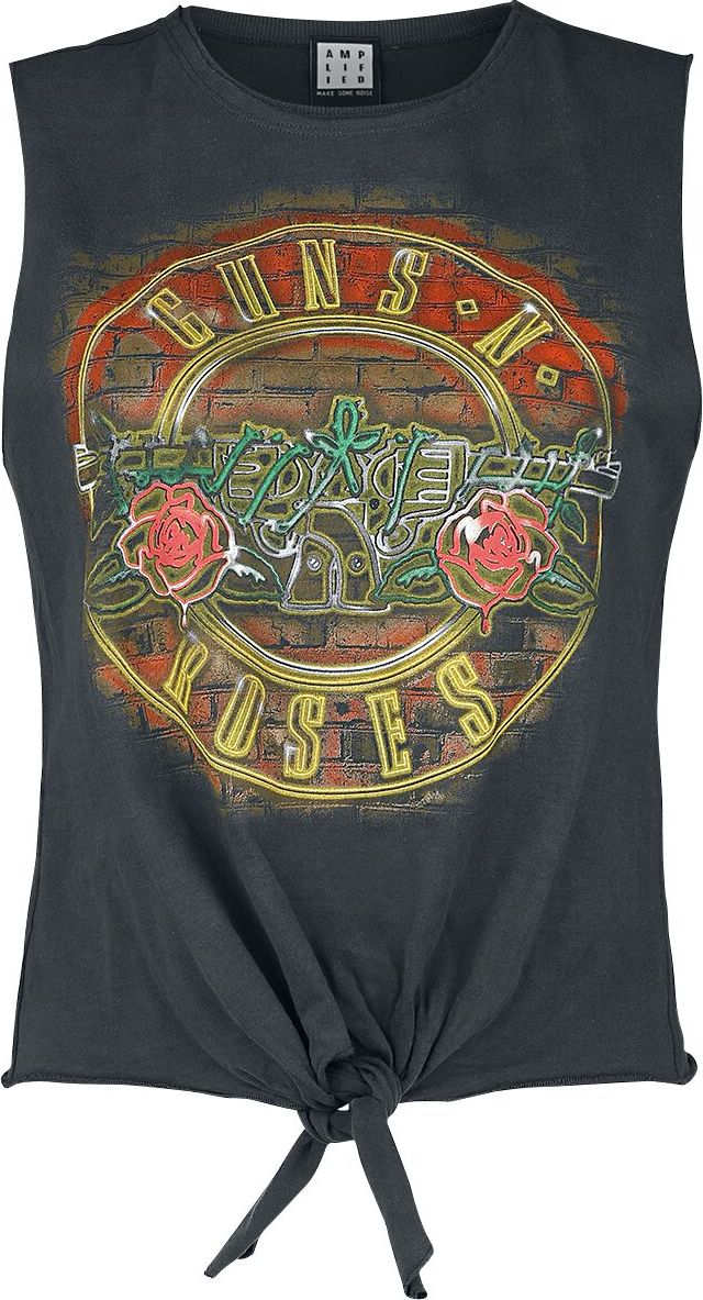 Guns N' Roses Amplified Collection - Neon Bullet Dámský top charcoal - RockTime.cz