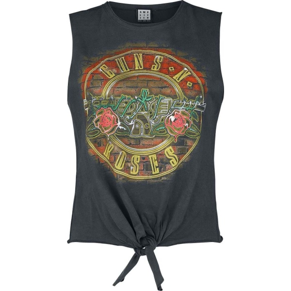 Guns N' Roses Amplified Collection - Neon Bullet Dámský top charcoal - RockTime.cz