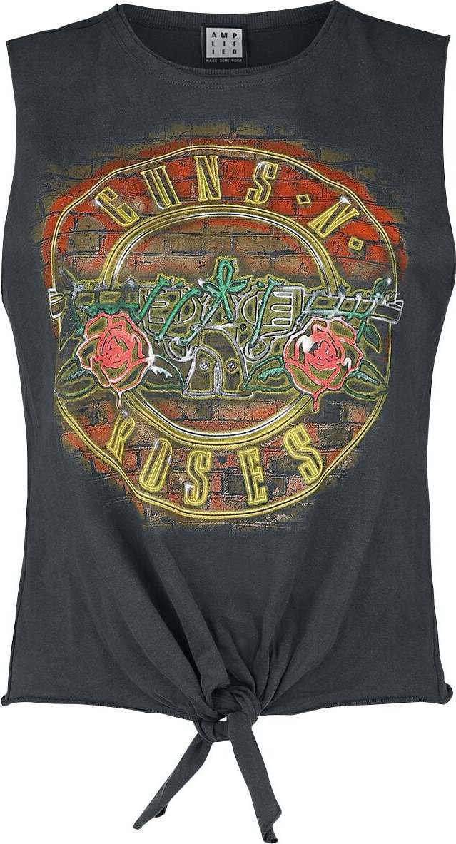 Guns N' Roses Amplified Collection - Neon Bullet Dámský top charcoal - RockTime.cz