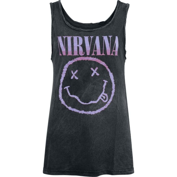 Nirvana Smiley Dámský top černá - RockTime.cz