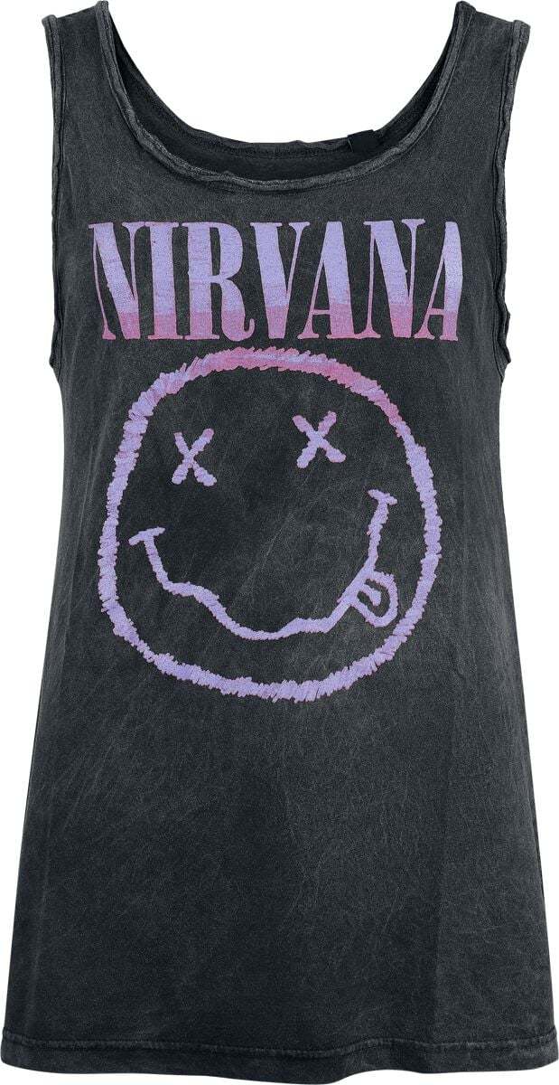 Nirvana Smiley Dámský top černá - RockTime.cz