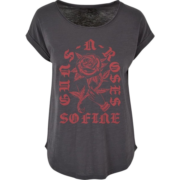 Guns N' Roses So Fine Rose Dámské tričko šedá - RockTime.cz