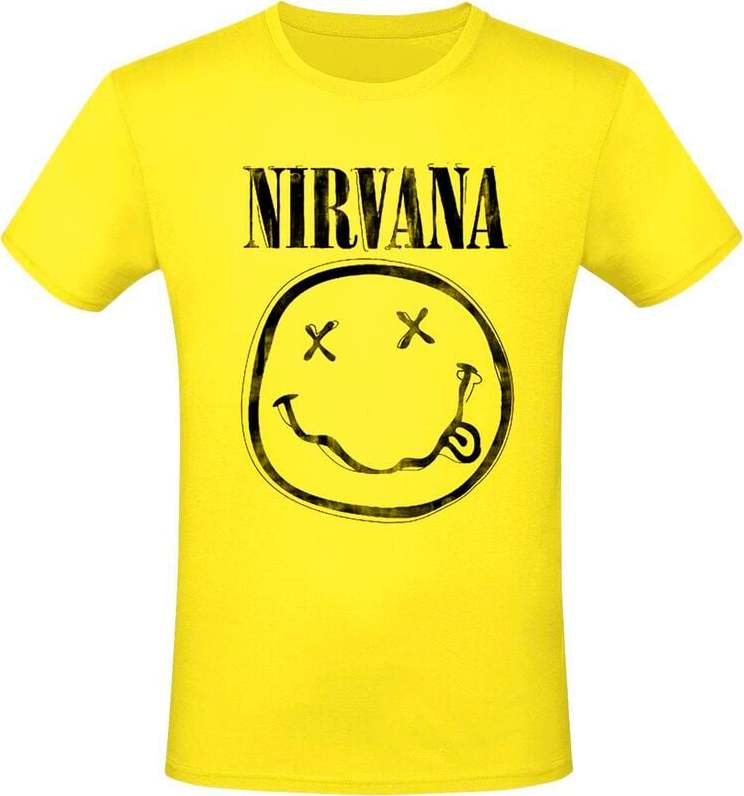 Nirvana Flower Sniffing Tričko žlutá - RockTime.cz