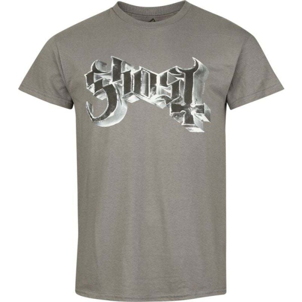 Ghost New Logo Grucifix Tričko charcoal - RockTime.cz