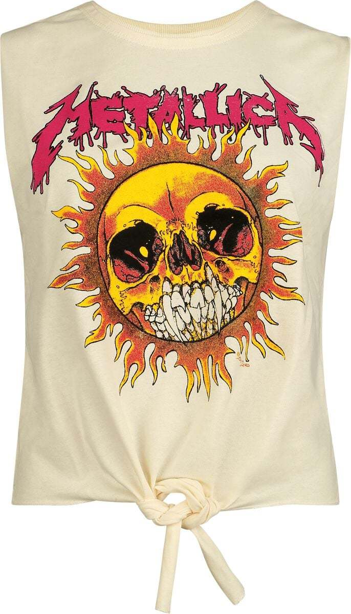 Metallica Amplified Collection - Neon Sun Dámský top bílá - RockTime.cz