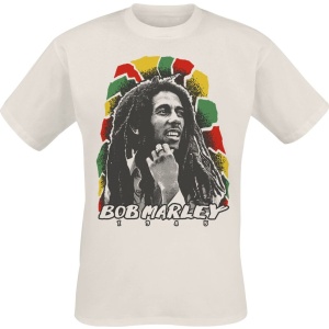 Bob Marley Mosaic 1945 Tričko přírodní - RockTime.cz