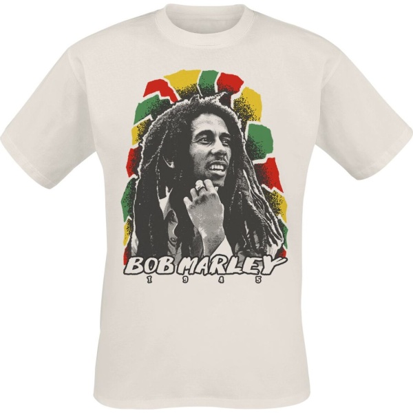 Bob Marley Mosaic 1945 Tričko přírodní - RockTime.cz
