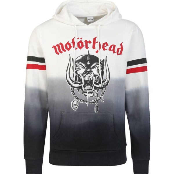 Motörhead England Dip Dye Mikina s kapucí bílá/cerná - RockTime.cz