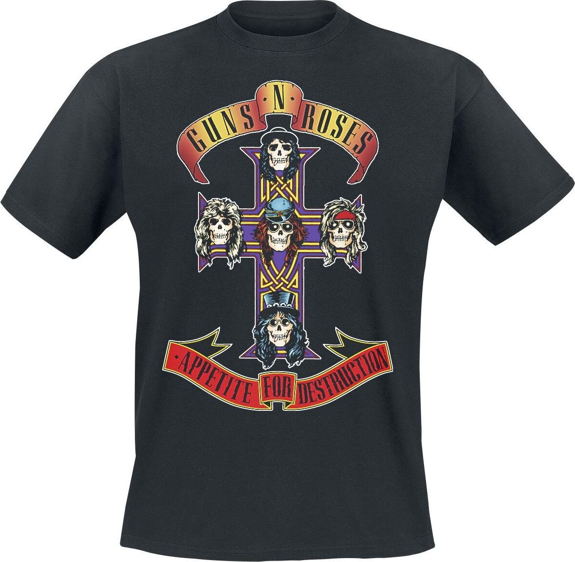 Guns N' Roses Appetite For Destruction - Cover Tričko černá - RockTime.cz