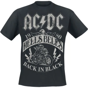 AC/DC Hells Bells 1980 - Heavyweight Tričko černá - RockTime.cz