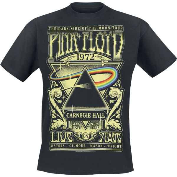 Pink Floyd The Dark Side Of The Moon - Live On Stage 1972 - Heavyweight Tričko černá - RockTime.cz
