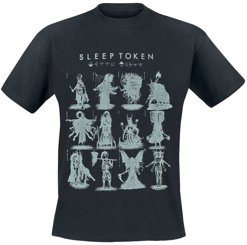 Sleep Token Grid 2 Tričko černá - RockTime.cz