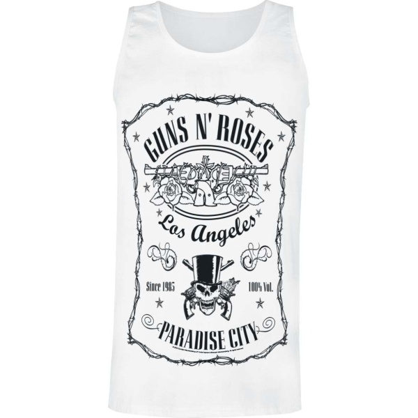 Guns N' Roses Paradise City Label Tank top bílá - RockTime.cz