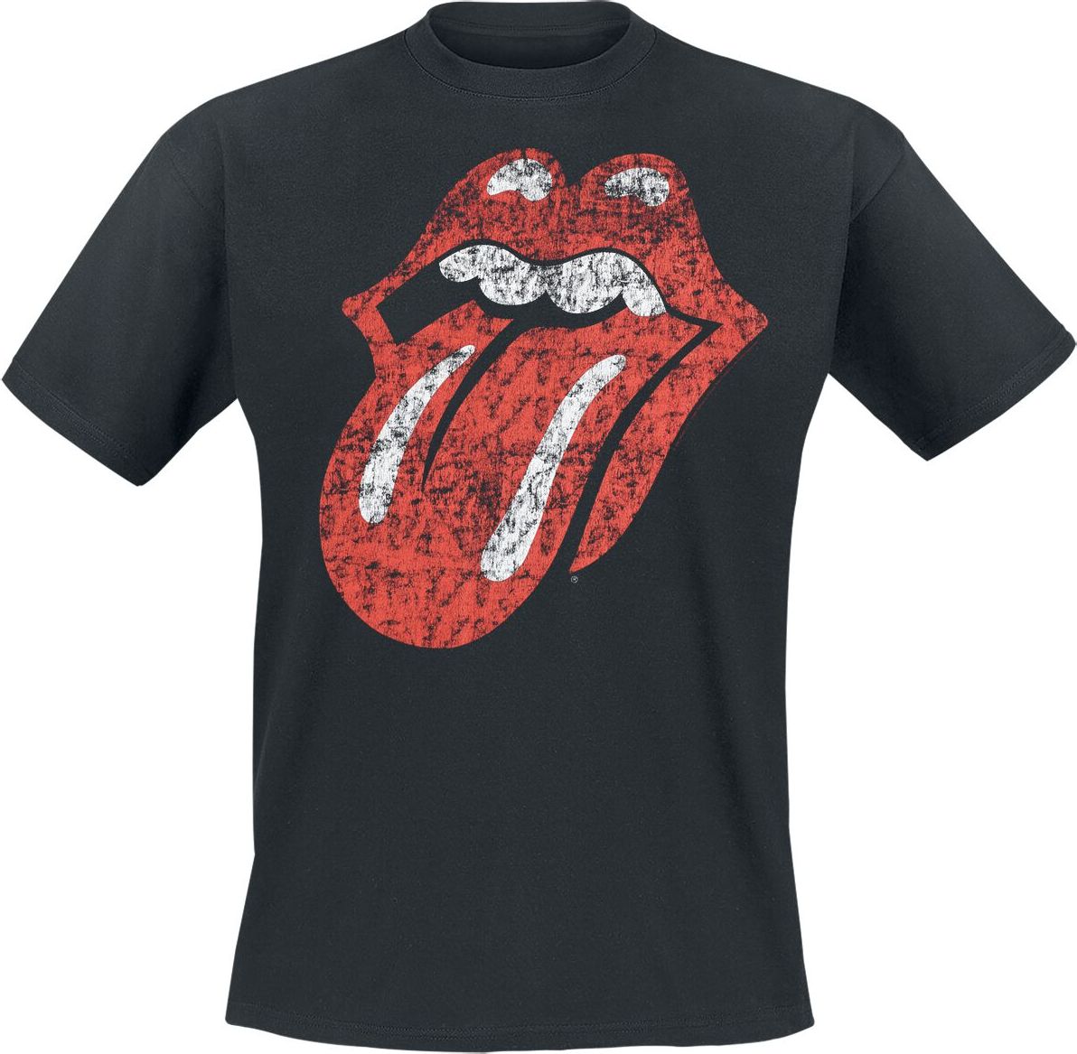 The Rolling Stones Classic Tongue - Heavyweight Tričko černá - RockTime.cz