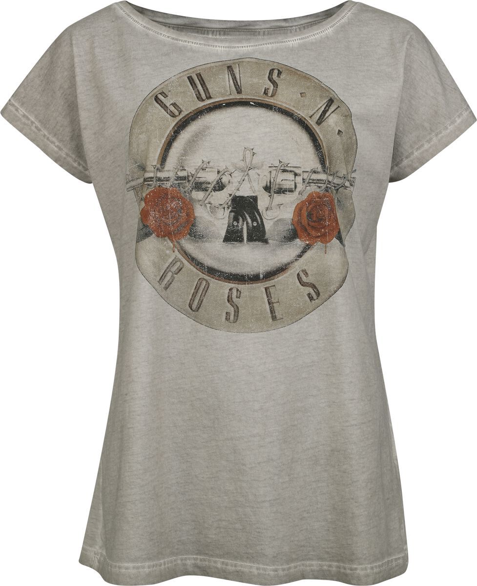 Guns N' Roses Bullet Logo Dámské tričko šedá - RockTime.cz