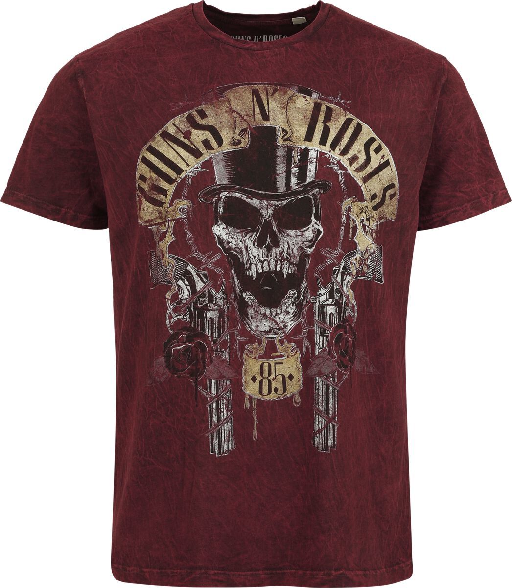 Guns N' Roses Top Hat Tričko červená - RockTime.cz