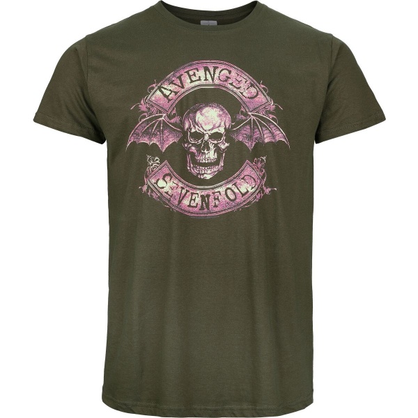 Avenged Sevenfold Coloured Logo Tričko zelená - RockTime.cz