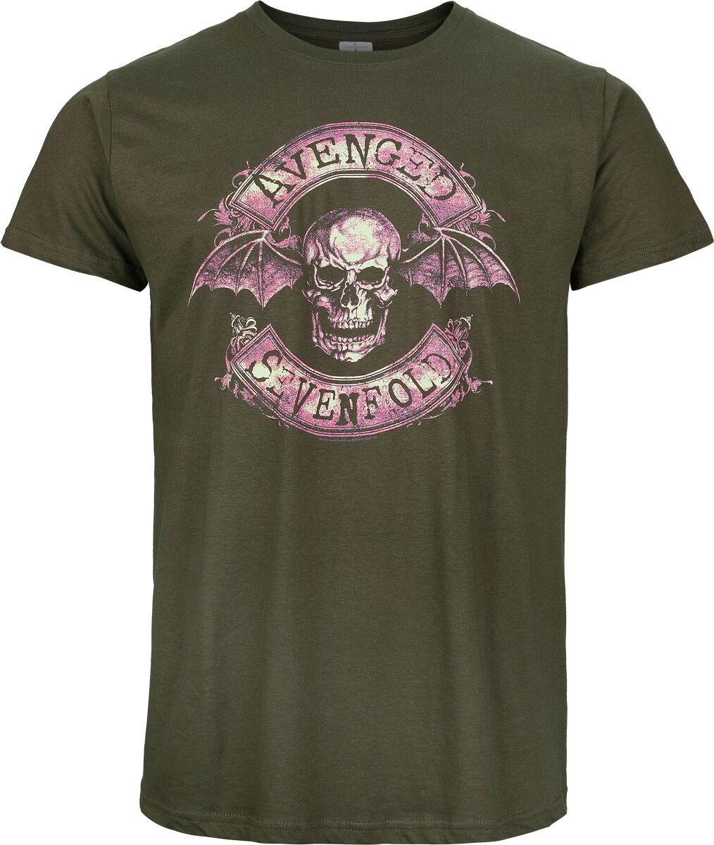 Avenged Sevenfold Coloured Logo Tričko zelená - RockTime.cz