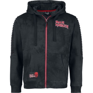 Iron Maiden EMP Signature Collection Mikina s kapucí na zip tmave šedá/cerná - RockTime.cz