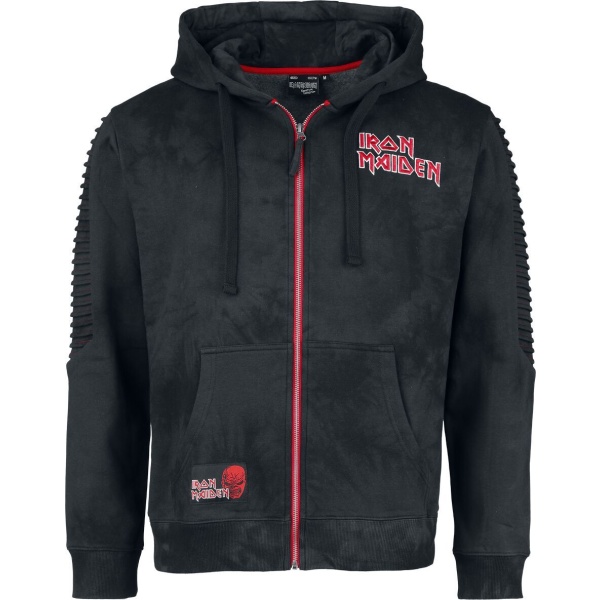 Iron Maiden EMP Signature Collection Mikina s kapucí na zip tmave šedá/cerná - RockTime.cz