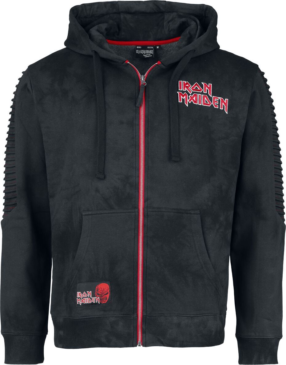 Iron Maiden EMP Signature Collection Mikina s kapucí na zip tmave šedá/cerná - RockTime.cz