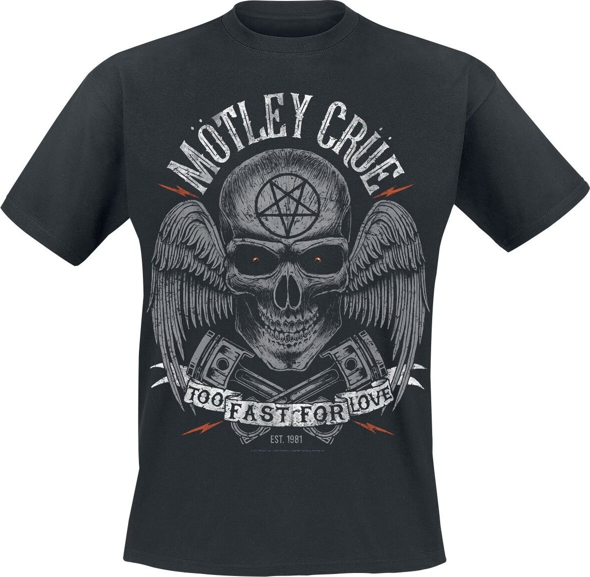 Mötley Crüe Too Fast For Love Skully Tričko černá - RockTime.cz