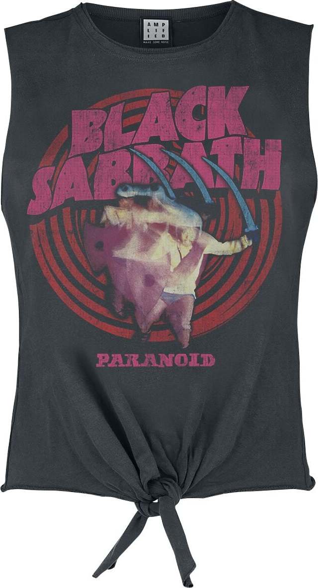 Black Sabbath Amplified Collection - Paranoid Dámský top charcoal - RockTime.cz