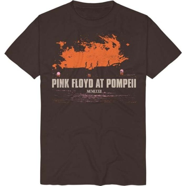 Pink Floyd Pompeii Album Cover Widescreen Tričko hnědá - RockTime.cz