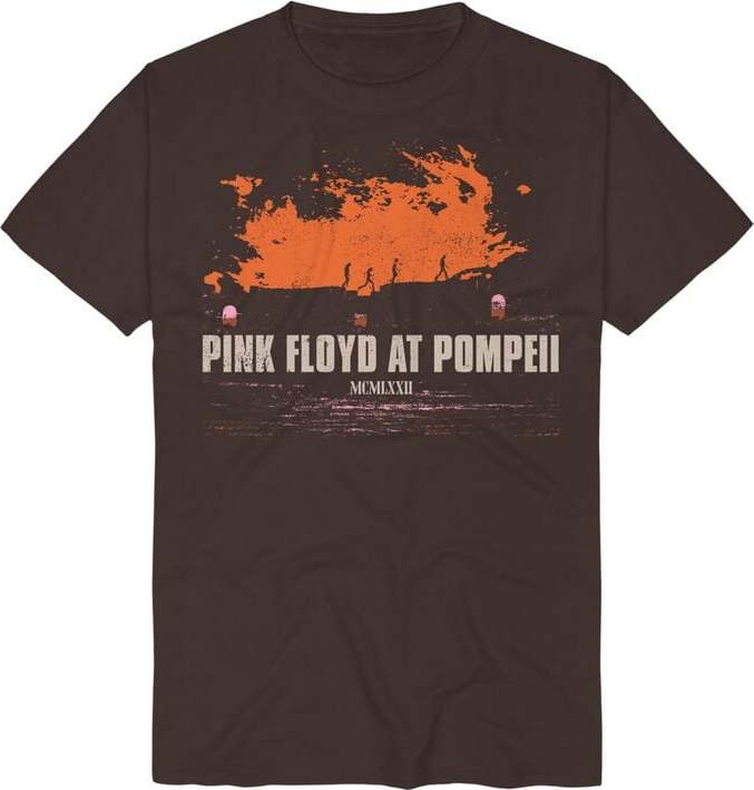 Pink Floyd Pompeii Album Cover Widescreen Tričko hnědá - RockTime.cz