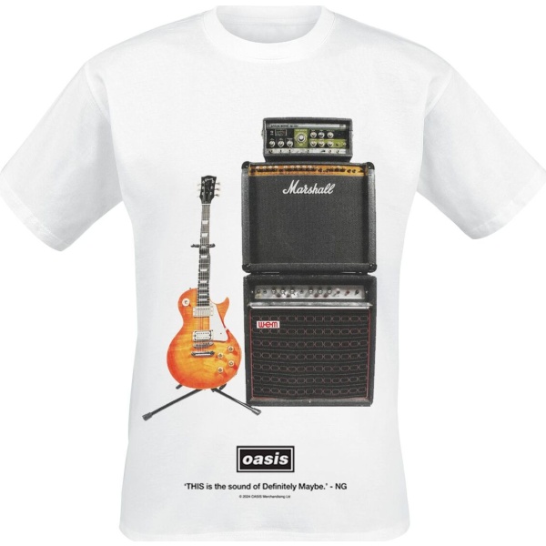Oasis Guitar Tričko bílá - RockTime.cz