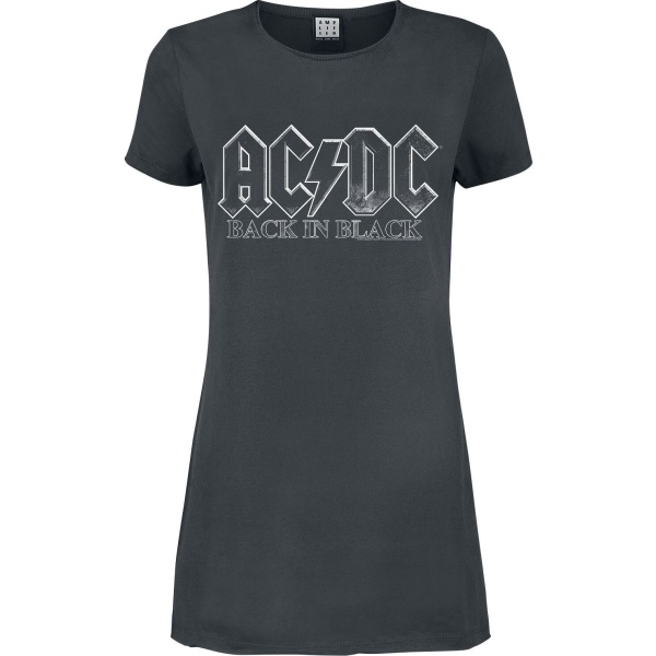 AC/DC Amplified Collection - Back In Black Šaty charcoal - RockTime.cz