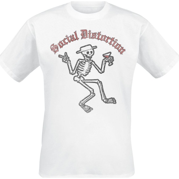 Social Distortion Skelly Vintage Tričko bílá - RockTime.cz