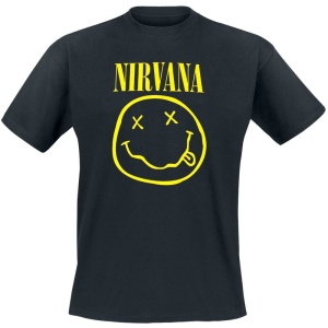 Nirvana Logo - Heavyweight Tričko černá - RockTime.cz